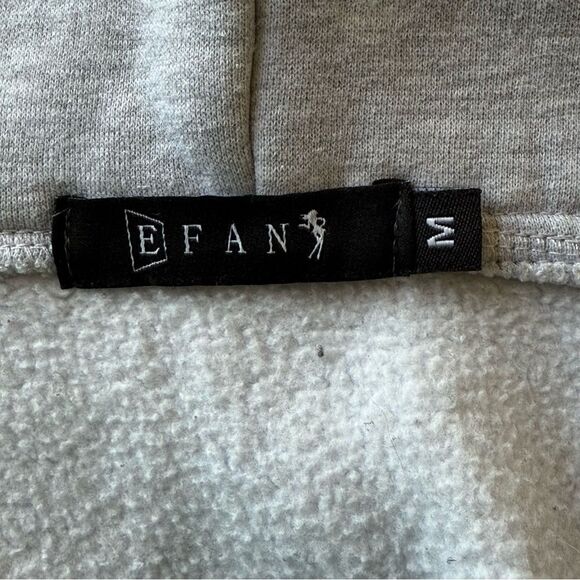 EFAN Women's Drawstring Zip Up Cute Hoodies Jacket Medium, Grey - Picture 6 of 8